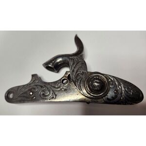 RARE! Antique 19th Century Finely Engraved Left Hand Percussion Lock Muzzle 1870